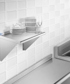 GRIDMANN 18" x 24" Stainless Steel Wall Mount Shelf with Backsplash, Commercial Grade - NSF Certified 18 Gauge Shelving for Restaurant, Kitchen, Utility Room, Garage 18" x 24" 14 71VUANSfSuL