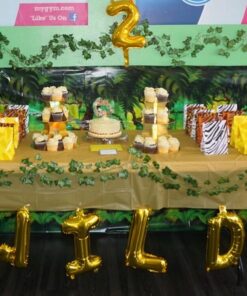 Beistle Jungle Trees Wall Backdrop, 4’ x 30’ – Photo Backdrop, Easy to Adhere Wall Covering, Tropical Party Decorations, Jungle Party Decorations, Greenery Backdrop, Party Decor 39 71VUCyKsntL