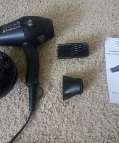 JINRI Infrared Professional Salon Hair Dryer Ionic Hair Dryer with Diffuser & Concentrator Attachments for Curly Hair, Black (Large) 38 71VUG5IWOjL 1