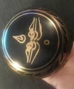 4" Exquisite Tibetan Singing Bowl Set for Meditation ~ Auspicious Eight Lucky Symbols, Buddha Eye & Dorje Painted ~ Silk Cushion & Wooden Mallet Included ~Handmade in Nepal by Thamelmart 38 71VUfXk2QVL