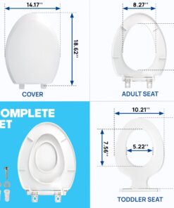 UMIEN™ Ergonomic Potty Training Toilet Seat 2 in 1 Toilet Seat For Toddlers & Adults – Kids Potty Training Easy To Install Elongated 30 71VVOwFbShL