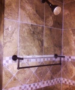 Organize It All Oil Rubbed Glass Shelf with Towel Bar, Bronze 28 71VVjljtG0L