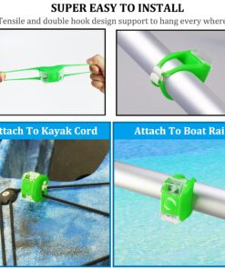 Botepon Battery Operated Kayak Navigation Lights, Marine Led Boat Lights, Boat Bow Lights and Stern Lights for Pontoon Boat Bass Boat Jon Boat Dinghy Kayak Yacht Jet Ski 1Pcs Red, 1Pcs Green 30 71VVpajKxPL