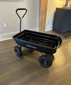 Gorilla Carts Poly Garden Dump Cart with Easy to Assemble Steel Frame, Camping Beach Wagon w/Quick Release System, 600 Pound Capacity, & 10 Inch Tires 51 71VWVgoOWXL 2