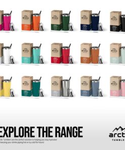 Arctic Tumblers | 30 oz Matte Black Insulated Tumbler with Straw & Cleaner - Retains Temperature up to 24hrs - Non-Spill Splash Proof Lid, Double Wall Vacuum Technology, BPA Free & Built to Last 30 oz Tumbler Matte Black Powder Coat 11 71VX6rEEn8L