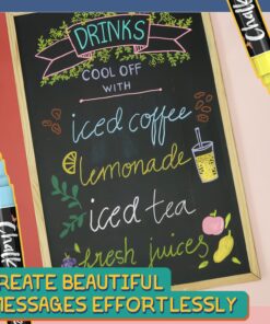 Chalkola Liquid Chalk Markers Erasable (30 Pack 6mm) Pastel + Neon Chalk Pens - Wet Wipe Washable Paint for Chalkboard Sign, Blackboards, Car Window, Glass, Bistro, Board, Mirror - 6mm Reversible Tip Bold Tip - 6mm 22 71VXD8f ZhL