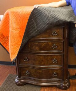 Forearm Forklift FFMB Full Size Medium Weight Quilted Moving Blanket (45.6 lb/dz), 72" x 80", Blaze Orange/Black 1-pack 7 71VXtuBhLHS