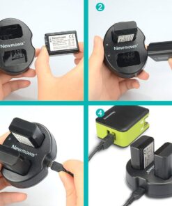 Newmowa Dual USB Charger for Sony NP-FW50 and ZV-E10 Alpha a3000, Alpha a5000, Alpha a6000, A6300,Alpha 7, a7, Alpha 7R, a7R, Alpha 7S, a7S, NEX-3, NEX-3N 12 71VYVyoc0SL