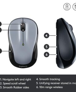 Logitech Wireless Mouse M325 with Designed-For-Web Scrolling - Light Silver 30 71VYy3BitIL