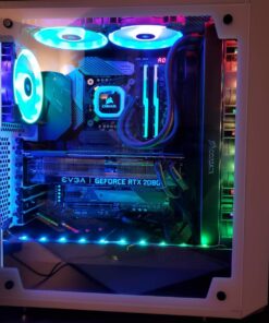 Fractal Design Meshify C - Compact Mid Tower Computer Case - Airflow/Cooling - 2X Fans Included - PSU Shroud - Modular Interior - Water-Cooling Ready - USB3.0 - Tempered Glass Side Panel - White TG 71 71VaICKAOSL