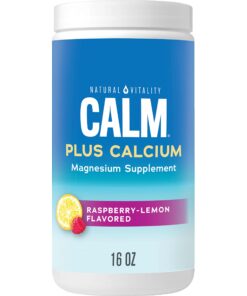 Natural Vitality Calm, Magnesium Citrate & Calcium Supplement, Drink Mix Powder Supports a Healthy Response to Stress, Gluten Free, Vegan, & Non-GMO, Raspberry Lemon, 16 Oz 16 Ounce (Pack of 1) 43 71Vaoik43oL 2