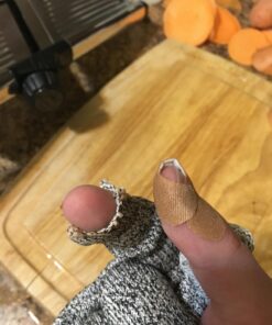 NoCry Premium Cut Resistant Gloves Food Grade — Level 5 Protection; Ambidextrous; Machine Washable; Superior Comfort and Dexterity; Lightweight Protective Gloves; Complimentary eBook Large Original Grey 30 71VbEhuNK4L