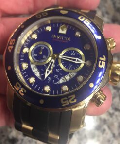 Invicta Men's 6983 Pro Diver Collection Chronograph Blue Dial Black Polyurethane Watch 46 71VcLOC9UEL