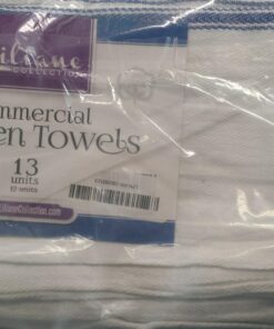 Liliane Collection 13 Blue Kitchen Dish Towels - 27" x 14" 2-ply Commercial Grade Absorbent 100% Cotton Kitchen Towels - Classic Herringbone Tea Towels 44 71VcVvgg5WL