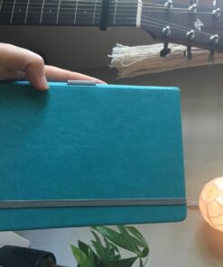 Lemome Thick Classic Notebook with Pen Loop A5 College Ruled Hardcover Writing Notebook with Pocket + Page Dividers Gifts, Banded, Large, 180 Pages, 8.4 x 5.7 in green 53 71VdLwk349L