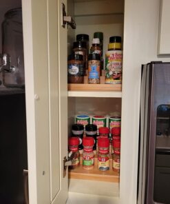 Seville Classics Bamboo Premium Wood 3-Tier Step Shelf Spice & Seasoning Storage Rack Organizer for Kitchen, Cabinet, Countertop, Pantry, Bathroom, Salon, Expandable 8.5"-15" W Expandable 8.5" - 15" W 31 71VfO1cVMiL 1