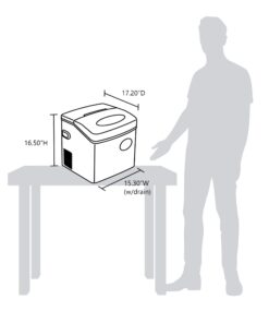 NewAir Portable Ice Maker 50 lb. Daily | Red | 3 Size Bullet Shaped Ice | First Batch Under 10 Minutes | Self Cleaning Quiet Operation Countertop Ice Machine | AI-215R 30 71Vfm8riRxL 1