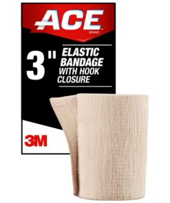 ACE 3" Elastic Bandage Wrap with Hook Closure, Beige, 2 Count 2 Count (Pack of 1) 9 71VgDffBdAL