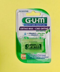 GUM Orthodontic Wax for Braces and Dental Devices - Soothing Dental Wax with Vitamin E and Aloe Vera - Clear Color and Refreshing Mint Flavor (Pack of 1) 1 ct 31 71VgkDSBlVL