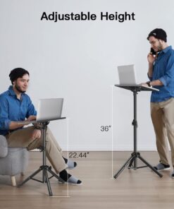 Amada Projector Tripod Stand, Foldable Laptop Tripod, Multifunctional DJ Racks/Projector Stand with Adjustable Height, Perfect for Office, Home, Stage or Studio-AMPS01 22"-36" 24 71VicMeJNpL