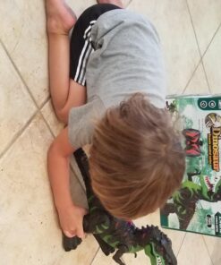 TEMI 8 Channels 2.4G Remote Control Dinosaur Toys for Kids 3 4 5 6 7 Years, Electric Stunt RC Walking T- Rex Toy with Lights and Sounds Powered by Rechargeable Battery, Gift for Boys 1 pack with remote 40 71VjRW3iZ L