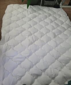 ExceptionalSheets Pillow Top Mattress Pad - Found in Marriott Hotels with Fitted Skirt and 18" Deep Pockets - Supportive Pillowtop Mattress Pad Cover with Cluster Fiber - Queen Size 51 71VjiExnTL