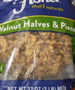 Fisher Chef's Naturals Walnut Halves & Pieces 1 lb, 100% California Unsalted Walnuts for Baking & Cooking, Snack Topping, Great with Yogurt & Cereal, Vegan Protein, Keto Snack, Gluten Free Halves and Pieces 16 Ounce (Pack of 1) 34 71Vk3Of9R5L