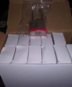 Lion Locks 12 Keyed-Alike Padlocks w/ 2” Long Shackle, 24 Keys, Hardened Steel Case, Pick Resistant Brass Pin Cylinder (12-Pack) for Hasp Latch, Shed, Fence, Gate Chain, Cable, Locker Lock, Gym Door 12PACK Long Shackle 22 71VkJmeroBL