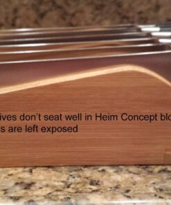 Bellemain 100% Pure Bamboo in Drawer Knife Block | Knife Drawer Organizer | Store Knives Safely with The Blades Down | Storage Solution for Your Kitchen | Knife Organizer Drawer Insert 42 71Vl89Zn3kL