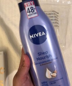 NIVEA Shea Nourish Body Lotion, Dry Skin Lotion with Shea Butter, 16.9 Fl Oz Pump Bottle 16.9 Fl Oz (Pack of 1) 43 71VlAv7eW0L