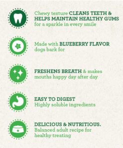 GREENIES Regular Natural Dog Dental Care Chews Oral Health Dog Treats Blueberry Flavor, 12 oz. Pack (12 Treats) 12 Ounce (Pack of 1) 17 71VlsFaubLL