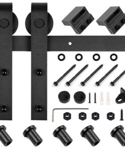 U-MAX 6.6 FT Sliding Barn Wood Door Basic Sliding Track Hardware Kit (Basic "J") 31 71Vm9QgZ6rL