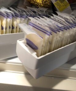 The First Years Breastflow Breast Milk Freezer Storage Organizer — Freezer and Refrigerator Shelf Organizer for Breast Milk Storage Bags — Holds 10 Breast Milk Bags — Breastfeeding Essentials 51 71VmNb0qsfL