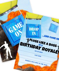 Gaming Battle Party Invitations - 20 Invitations + 20 Envelopes - DOUBLE SIDED - Video Game Invitations - Game Truck Party Supplies - Battle 20ct 11 71VnhvM5jL