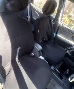 FH Group Car Seat Covers Full Set Cloth - Universal Fit Automotive Seat Covers, Low Back Front Seat Covers, Solid Back Seat Cover, Washable Car Seat Cover For SUV, Sedan And Van Black BLACK Seat Covers 66 71Vo23iWjUL