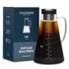 Airtight Cold Brew Iced Coffee Maker Pitcher (& Iced Tea Maker) with Spout – 1.5L/ 51oz Ovalware RJ3 Brewing Glass Carafe with Removable Stainless Steel Filter 1.5 Liter 52 71Vo4WCZSnL