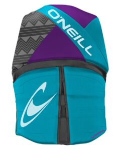 Alternative view of O'Neill Women's Reactor USCG Life Vest 8 Turquoise/Ultraviolet/Graphite