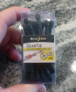 Nite Ize Original Gear Tie, Reusable Rubber Twist Tie, 3-Inch, Black, 24 Count Pro Pack, Made in the USA - GTPP3-01-R8 3" - 24 Pack 32 71VqInFVbL