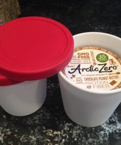 StarPack Ice Cream Containers for Homemade Ice Cream (2 Pcs) - Reusable Ice Cream Storage Containers for Freezer - Leak-Free Ice Cream Containers with Lids (Silicone) - 1 Liter per Ice Cream 2 Pc Set (Large) 41 71VqfUN9UML