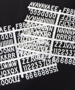 Set of 4 Sheets, Changeable Letters are 3/4”h White Plastic Character Sets – Message Board Accessories Come on Sprues