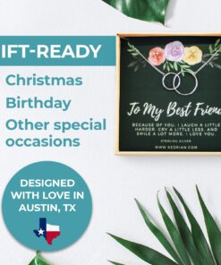 KEDRIAN Friendship Necklace, 925 Sterling Silver, Best Friend Necklaces, Friendship Gifts for Women, Bestfriend Birthday Gift, Gifts for Friends, Friend Gifts for Women, Womens Friendship Necklace To My Best Friend 7 71VscYZYSCL