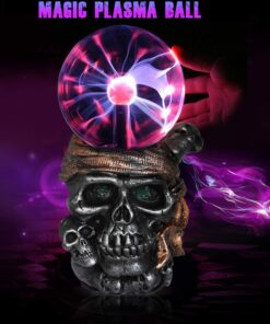 ANQIA Plasma Ball Lamp Touch Sensitive,Party Magical Electrostatic Red Color Crystal Ball for Christmas (Skull) 12 71Vt3tBRbL
