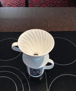 Hario V60 Ceramic Coffee Dripper Pour Over Cone Coffee Maker Size 02, White 38 71VtGnTZY5L