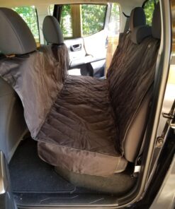 BarksBar Pet Car Seat Cover with Seat Anchors for Cars, Trucks and SUV's, Water Proof and Non-Slip Backing Regular, Black Standard 55 71VwZscO39L
