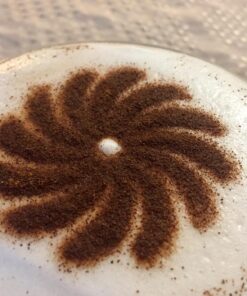 Lofekea Stainless Steel Powder Shakers Coffee Cocoa Cinnamon Shaker Cans Mesh Duster with 16PCS Stainless Steel Barista Coffee Decorating Stencils Template for Latte Cappuccino, Cupcake Stencils Stencil and Shaker 40 71VwxpyJHfL