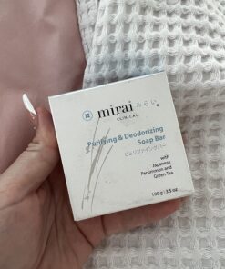 Mirai Clinical - Persimmon Soap Bar for Body 100g - Persimmon Soap - Japanese Body Odor Soap - Purifying and Deodorizing Natural Chemical-Free - Helps Eliminate Nonenal Soap Bar for Men & Women 3.52 Ounce (Pack of 1) 45 71VyBgH0VL 2