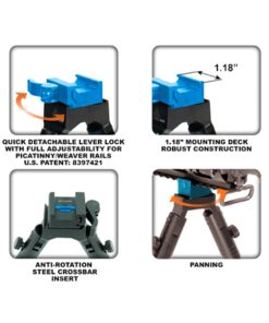 UTG New Gen Med Pro Shooters Bipod, Quick Detach, 6.2"-6.7" 26 71VywEVvTL