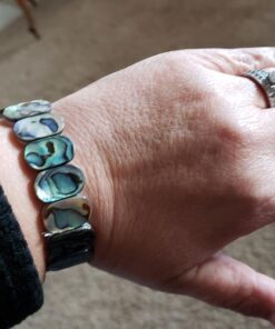 Falari Green Abalone Shell Stretch Bracelet Round 10 71W 7drLItL