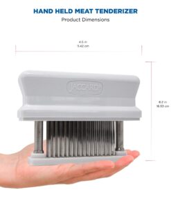 Alternative view of Jaccard 48-Blade Meat Tenderizer, Original Super 3 Meat Tenderizer, Durable Meat Tenderizer with Stainless Steel Razor-Sharp Knives, 4" x 1.5" x 5.75", White Pack of 1