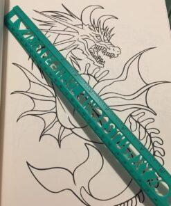 The Book of 100 Dragons: A Fantasy-themed coloring book 34 71W itGFybL